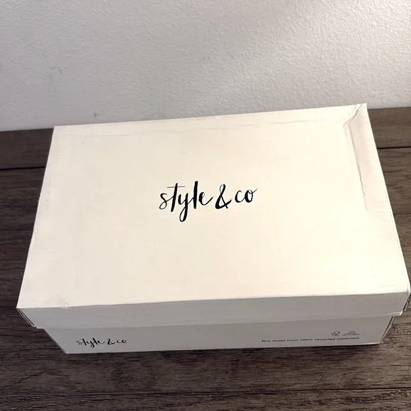 NIB [Style & Co.] Daliaa Wedge Sandals in Natural Woven Womens 9.5 / 11 - Picture 12 of 12